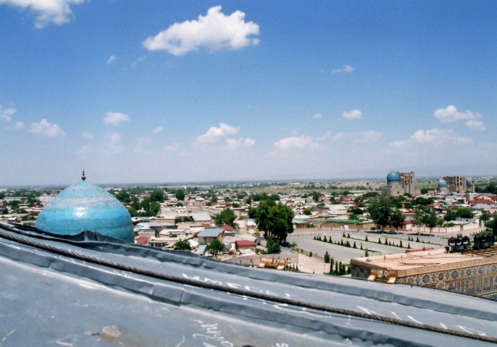 ミナレットから眺めるサマルカンドの風景【ウズベキスタン（サマルカンド）】