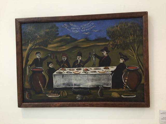 トビリシ、ナショナルギャラリーでピロスマニの絵を見る【ジョージア（グルジア）Georgia：საქართველო】