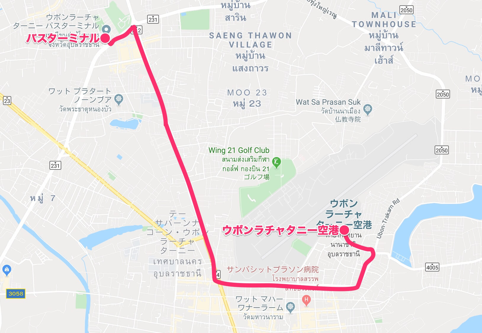 MAP2バンコク〜パクセー（ウボンラチャタニー）【タイ・ラオス②】