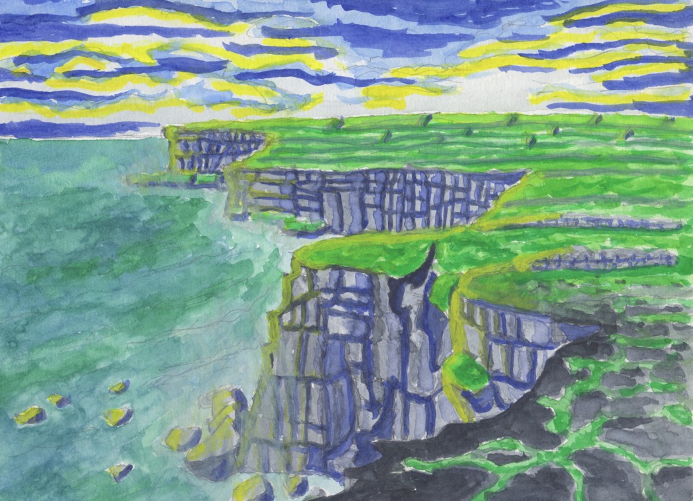 イニシュモア島の断崖（アイルランド・アラン諸島）
