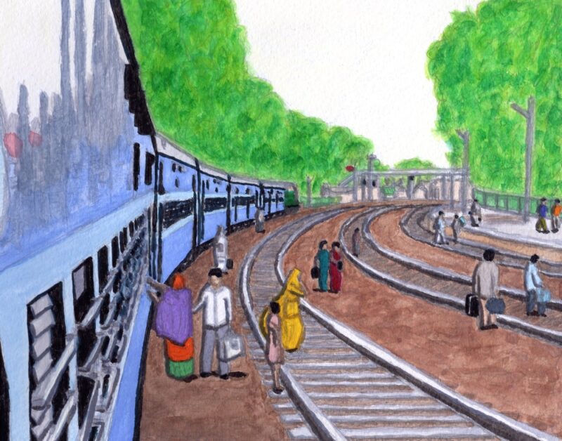 ジャイサルメール行きの列車（インド）