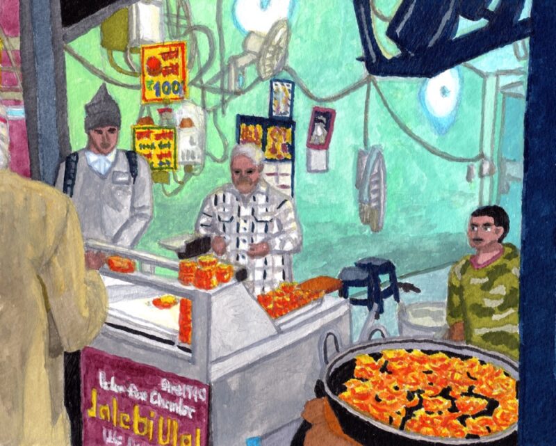 ジュレビ屋（インド・デリー）