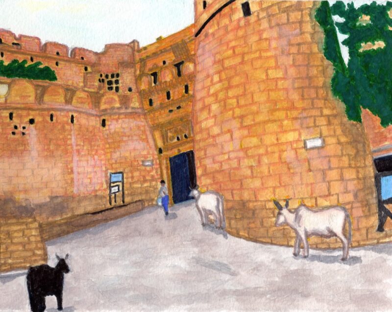 ジャイサルメールの牛（インド）