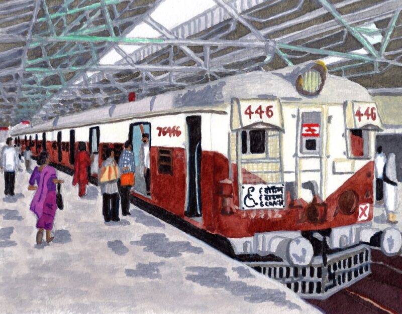 ムンバイの駅（インド）