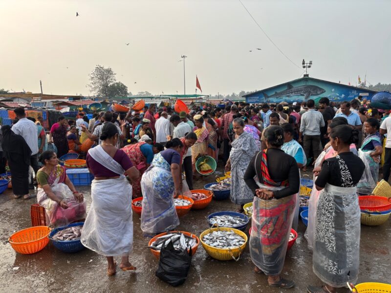 フィッシュマーケット（インド・カルナータカ州ウドゥピ）