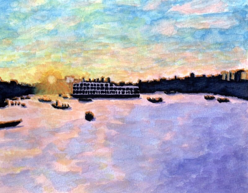 ショドルガットの夕日（バングラデシュ・ダッカ）