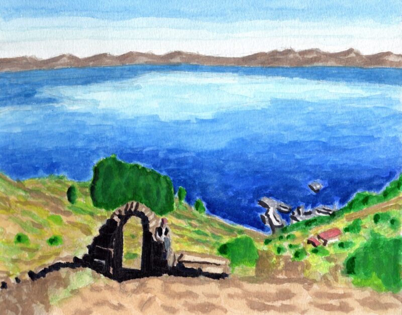 チチカカ湖（ペルー・タキーレ島）